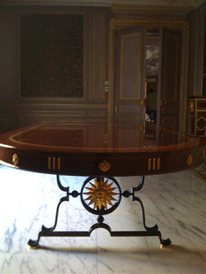 Table  fer forgé Alexandra style Louis XIV-Sous titre Item